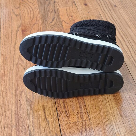 Blondo Sanity Black Waterproof Suede Faux Fur Winter Snow Boots Women Bootie 10 - Picture 13 of 14